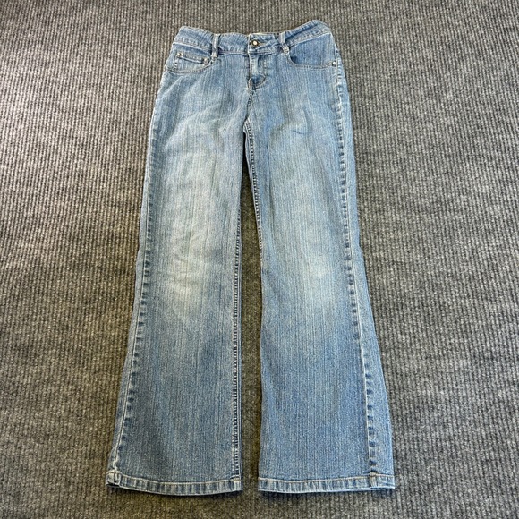 Route 66 Denim - Route 66 Original Womens Bootcut Jeans Blue Medium Wash Embroidered Hearts 10